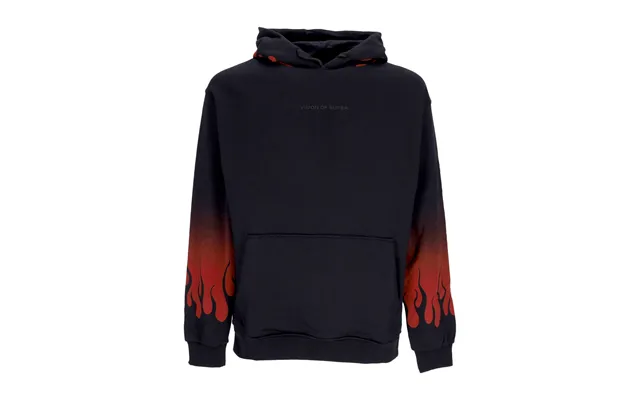 Negative Flames Hoodie Men's Hoodie Black Red