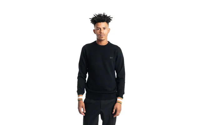 Sun68 - Round Cuffs Stripes Double Rigo Sleeve K43118 11 Nero