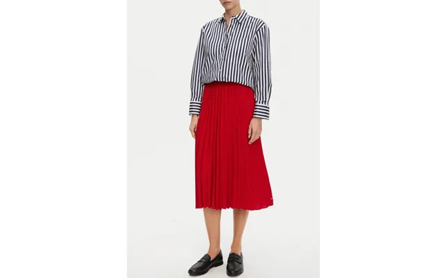 Tommy Hilfiger Gonna Fluid Pleated Pull On Midi Skirt