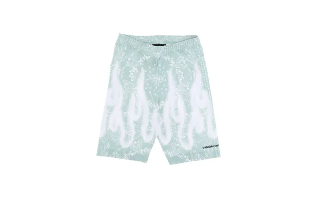 Women's Cycling Shorts Bandana Print Leggings Green