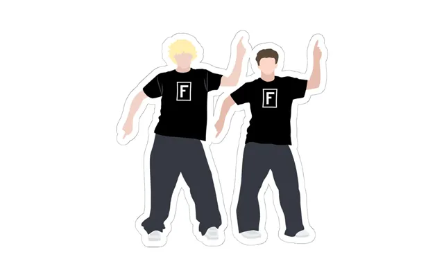 Funk Stayin' Alive Pose Kiss-cut Sticker - 3 × 3 White