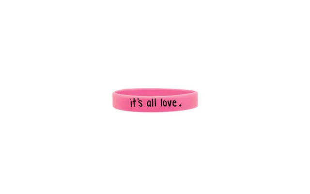 It's All Love Silicone Bracelet - Pink Black