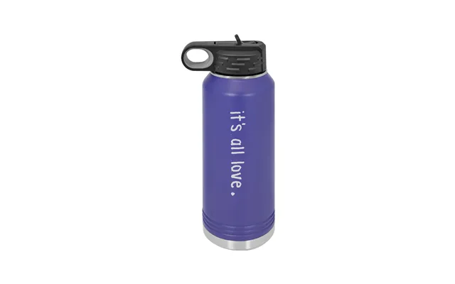 It's All Love Stainless Steel Water Bottle - Purple