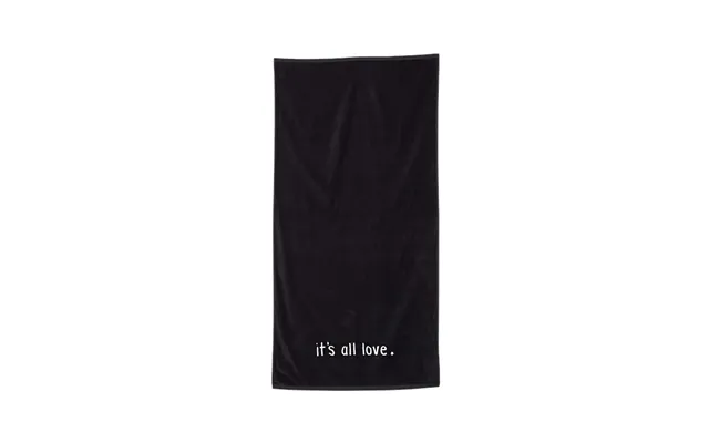 It's All Love Velour Beach Towel - Black