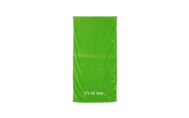 It's All Love Velour Beach Towel - Lime