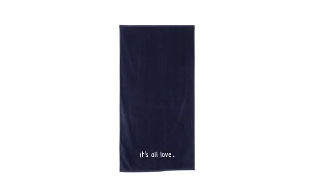 It's All Love Velour Beach Towel - Navy