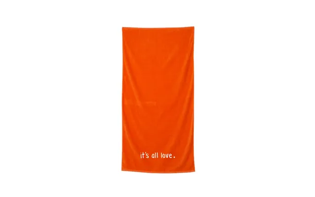 It's All Love Velour Beach Towel - Orange
