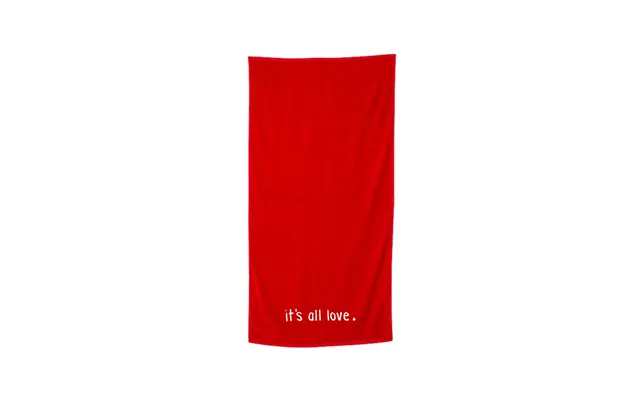 It's All Love Velour Beach Towel - Red