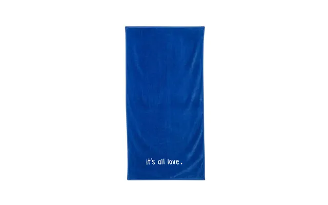 It's All Love Velour Beach Towel - Royal Blue