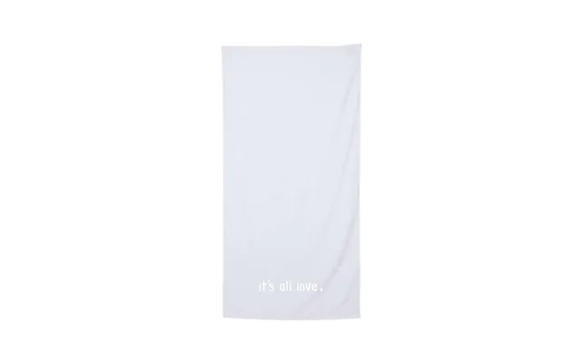 It's All Love Velour Beach Towel - White