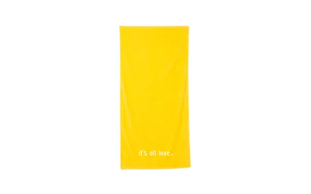 It's All Love Velour Beach Towel - Yellow