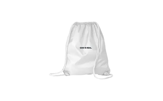 Tj53 God Is Real Cinch Gym Bag - White