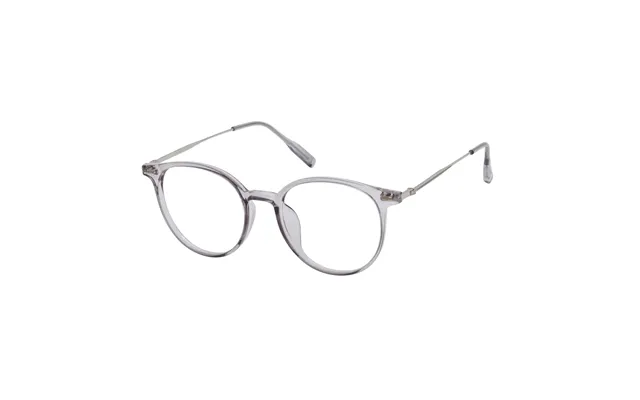 Oval Transparent Gray Eyeglasses