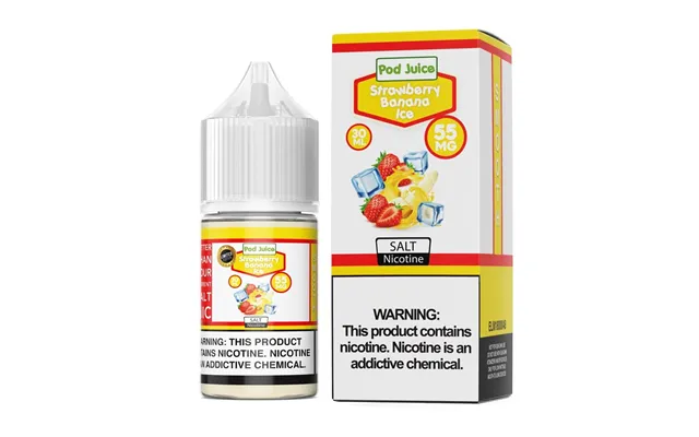 Pod Juice Strawberry Banana Ice Tf 30ml Nic Salt Vape Juice - 35mg