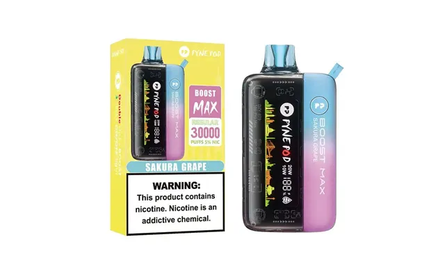 Pyne Pod Boost Max 30000 Disposable Vape 5%, 30000 Puffs - Sakura Grape