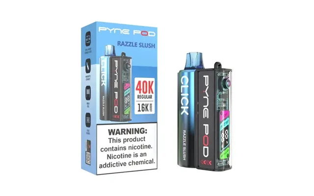 Pyne Pod Click 40k Disposable Vape Kit 5%, 40000 Puffs - Razzle Slush