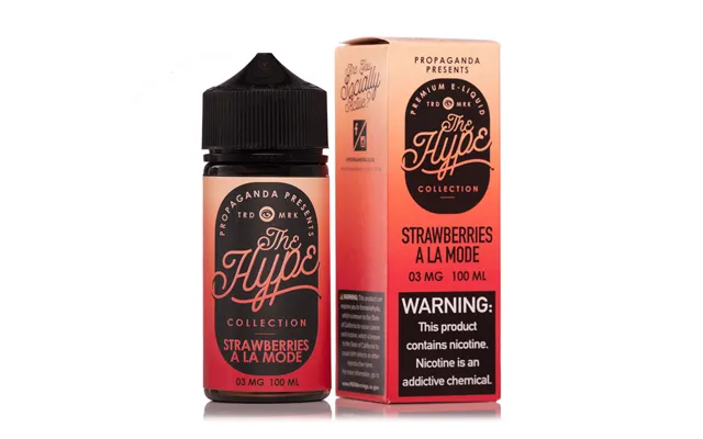 The Hype Strawberries A La Mode 100ml Vape Juice - 0mg