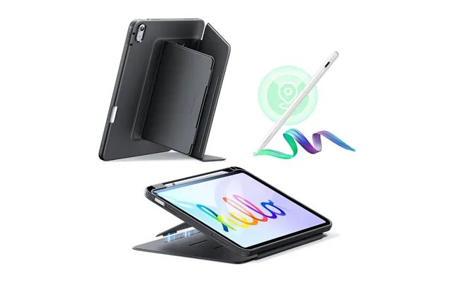 Ipad 10th Gen Bundle Flip Magnetic Case With Geo Digital Pencil - Black