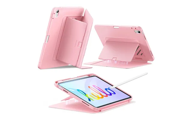 Ipad 11 A18 2026 Flip Magnetic Case With Pencil Holder - Pink