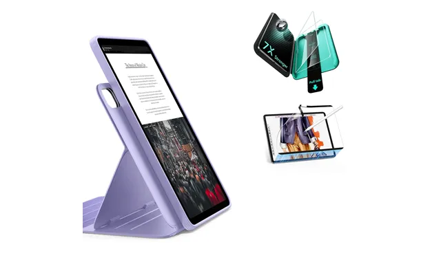 Ipad Air 13 M4 2026 Bundle Shift Magnetic Case, Papel-feel Magnetic & Armorite Protection - Light Purple