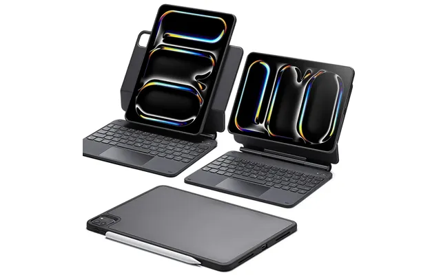 Ipad Pro 11 2024 Rebound Magnetische Tastatur Hülle 360 - De Layout-schwarz