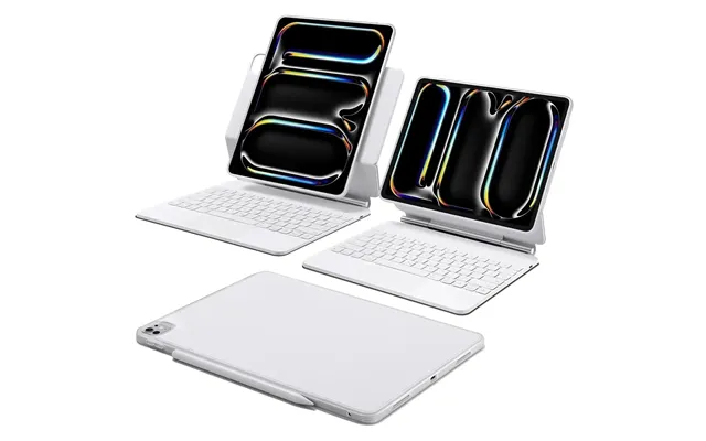 Ipad Pro 13 2025 Rebound Magnetische Tastatur Hülle 360 - De Layout-weiß