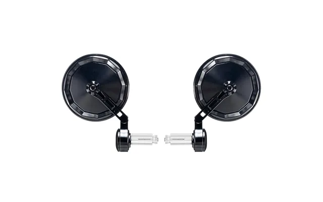 Fenrir Emark Cnc Aluminum Alloy Round Black Motorcycle Handlebar Bar End Mirrors 801-0505