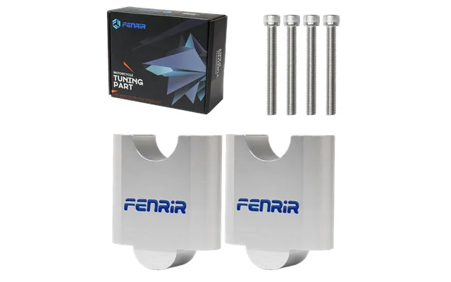 Fenrir Increase 5cm Motorcycle Handlebar Riser Sliver Aluminum Alloy For 22mm Handlebar