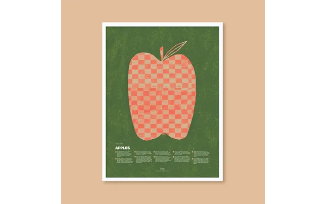 Apple Fun Facts Print - 24x36 White Frame