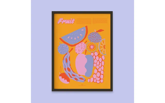 Fruit Fun Facts Print - 12x16 Black Frame