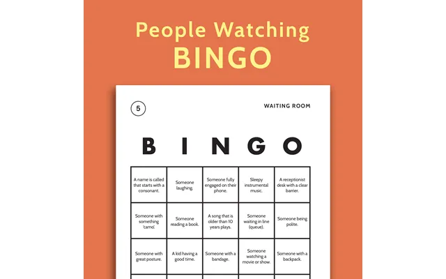 People Watching Bingo