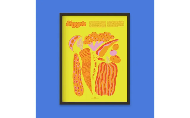Veggie Fun Facts Print - 24x36 Black Frame
