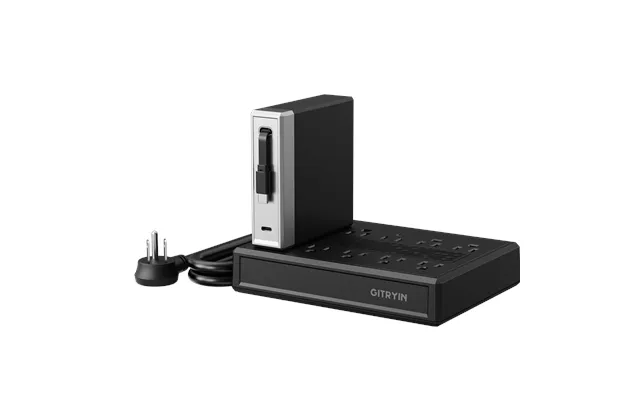 Gitryin Modular Charging Station With Smart Cooling Fan - Black Essentials Setup