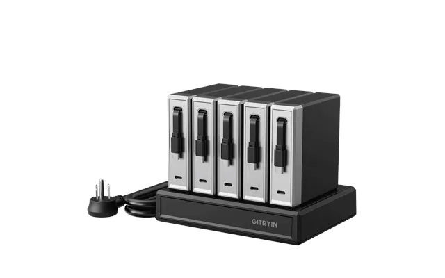 Gitryin Modular Charging Station With Smart Cooling Fan - Black Ultimate Setup