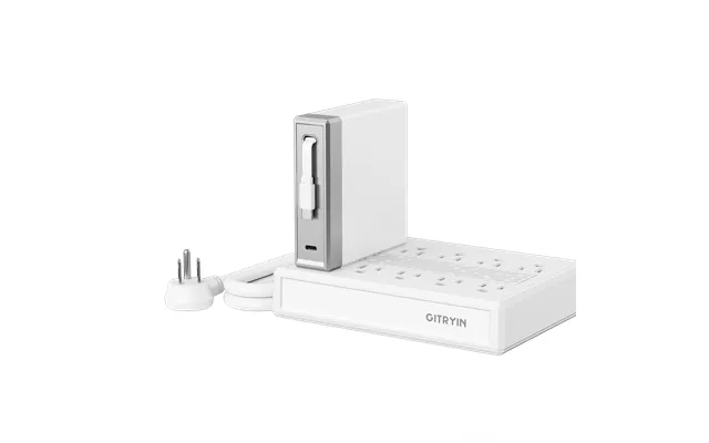 Gitryin Modular Charging Station With Smart Cooling Fan - White Essentials Setup