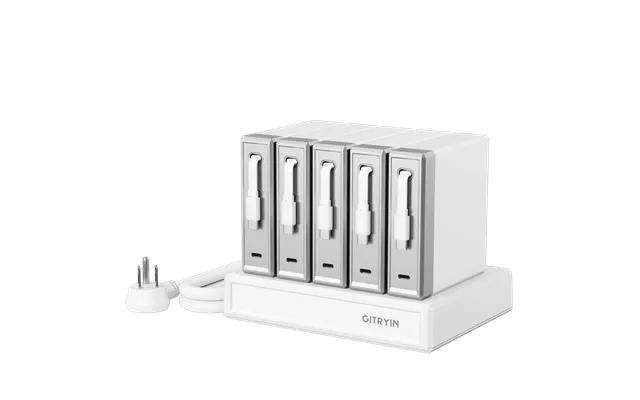 Gitryin Modular Charging Station With Smart Cooling Fan - White Ultimate Setup