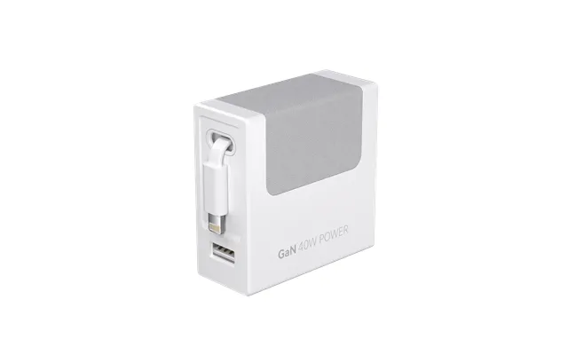 Gitryin Retractable 40w Charger For 3c Devices - White Lightning Usb-a Single Unit