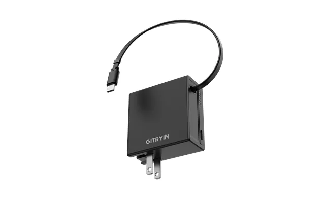 Gitryin Retractable 65w Fast Charger For 3c Devices - Black