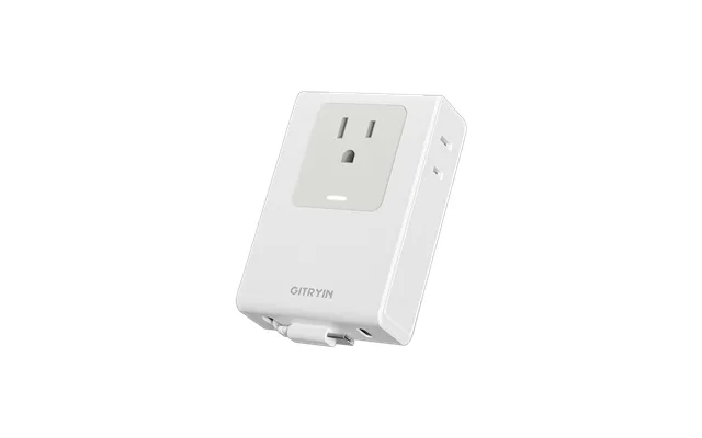 Gitryin Retractable Travel Adapter 5-in-1 - White Standard