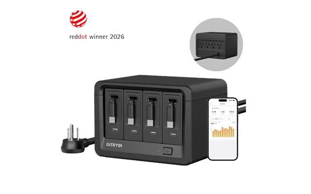 Gitryin Smart Desktop Charging Station 12-in-1 40w Combo - Black Office Power Hub