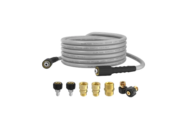 Super Flexible Power Washer Hose 25ft-100ft - With Accessories 25ft