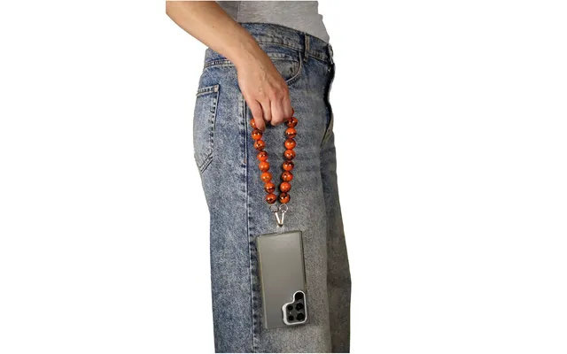 Goddiva Accessories Acrylic Ball Phone Strap - Orange