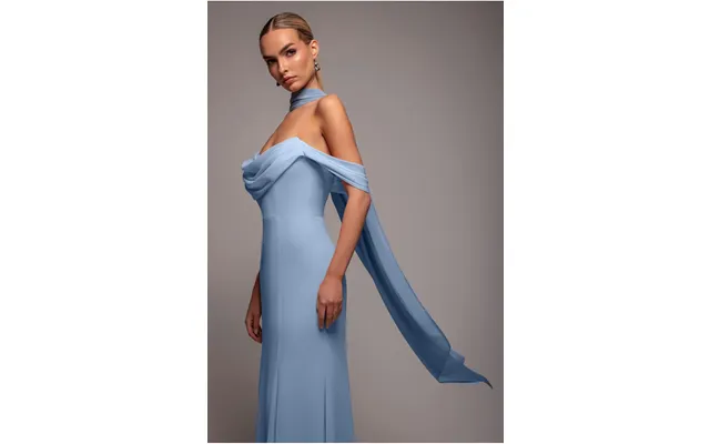 Goddiva Chiffon Scarf - Dusky Blue