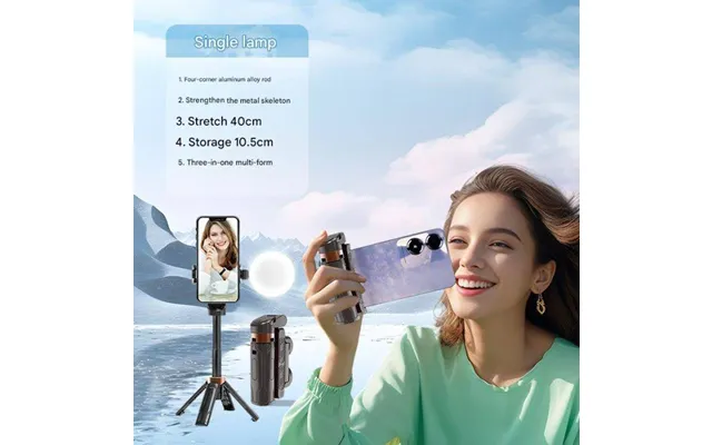 All-in-one Bluetooth Selfie Stick For Smartphones Extendable Tripod - Foldable Design
