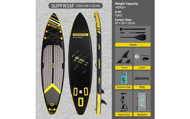 Eu Direct Funwater 350*84*15cm Large Size Inflatable Stand Up Paddle Board Surfboard Complete Paddleboard Accessories Ad