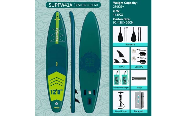 Eu Direct Funwater Cruise Inflatable Stand Up Paddle Board 385*85*15cm Ultra-light Surf Sup Board Non-slip Water Sport P