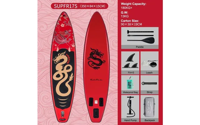 Eu Direct Funwater Supfr17s Stand Up Paddle Board 350*84*15cm 180kg Capacity 12-15 Psi Pressure Eva Non-slip High-densit