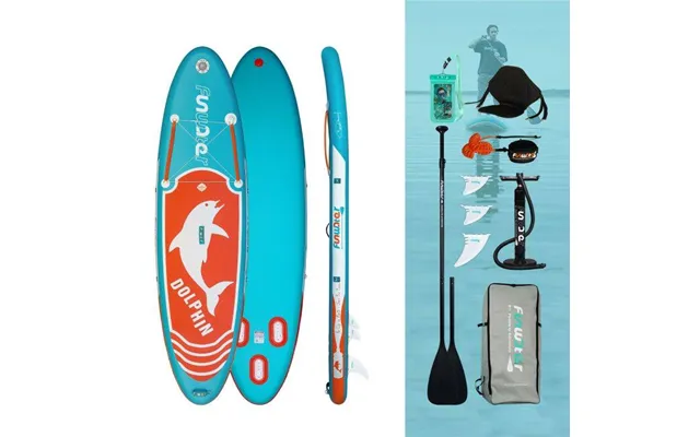 Funwater Dolphin Inflatable Stand Up Paddle Board 10.6'' Long 33'' Wide 6'' Thick Eu Stock Ships Immediately