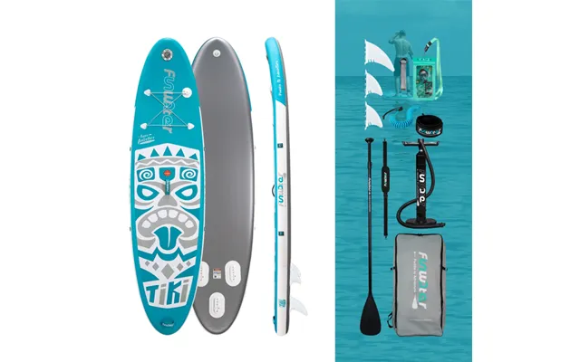 Funwater New Tiki Inflatable Stand Up Paddle Board 10.6'' Long 33' Wide 6' Thick Eu Stock Ships Immediately