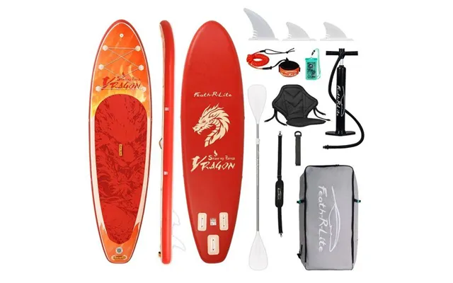 Funwater Supfr19e 350cm Inflatable Stand Up Paddle Board Complete Set With Seat Adjustable Paddle Pump Isup Backpack Lea